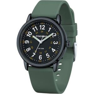 Women Analog Quartz Wrist Watch with Silicone Strap for Young Women